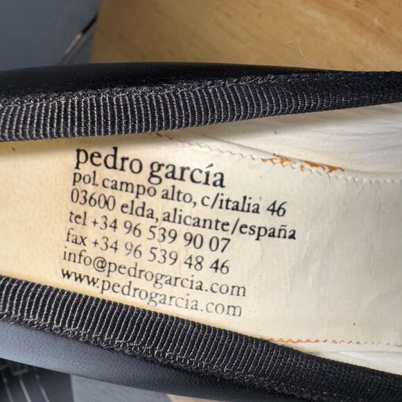 Pedro Garcia Gemma Black Leather High Heels W/Bow Women’s Size 39/ 9 US - Picture 9 of 9